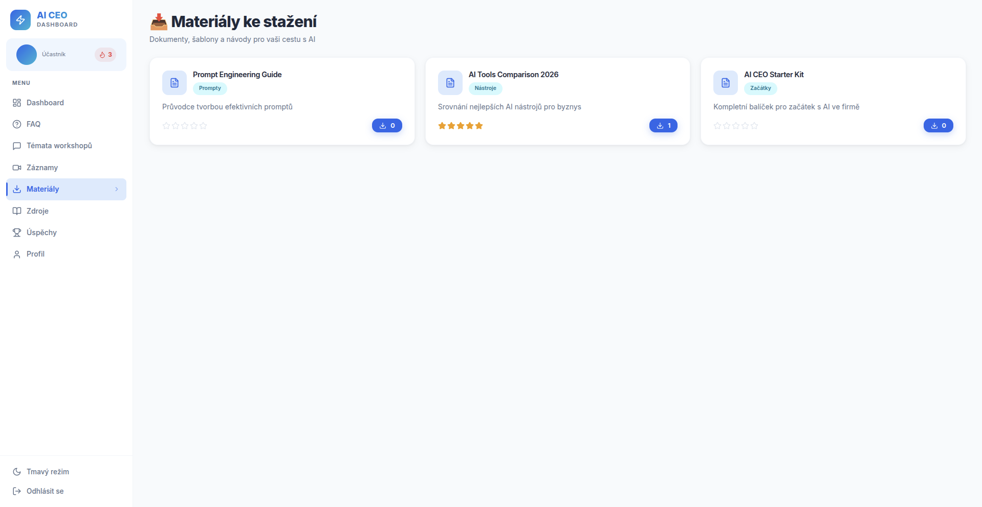 Screenshot – Materiály ke stažení